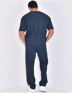 Azurro Pleated Trousers & T-Shirt
