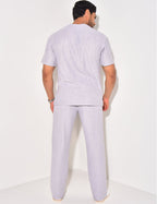 Azurro Pleated Trousers & T-Shirt